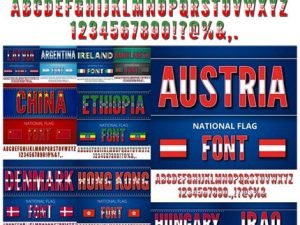 National Flag Font