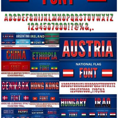 National Flag Font