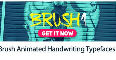 Brush Animated Handwriting Typefaces For Aftereffect