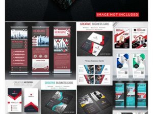 Business Card Brochure Abstract Templates And Gift Voucher