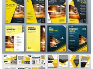 Vectors Yellow Business Flyers