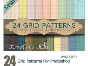 24 Grid Patterns For Photoshop