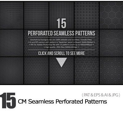 CM 15 Seamless Perforated Patterns