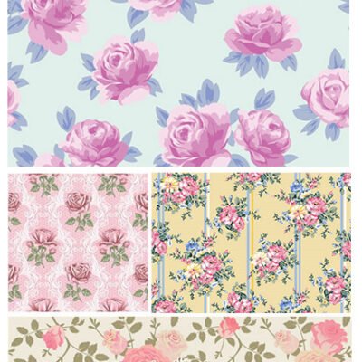 Retro Flowers Seamless Textures