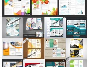 21 Professional Trifold Brochure Vector Templates Collection