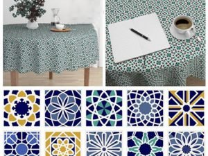 25 Mosaic Seamless Patterns Vector Set