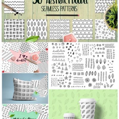 Abstract Doodle Seamless Patterns