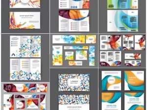 Business Card Brochure And Flyer Templates Vector