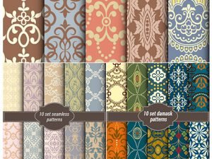 Damask Seamless Patterns Vector