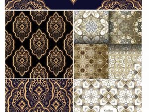 Golden Luxury Seamless Vector Patterns