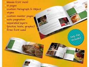 GraphicRiver Tasty Food Recipe A4 Horizontal Brochure