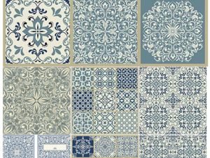 Set Of Beautiful Decorative Ornaments And Patterns In A Vector