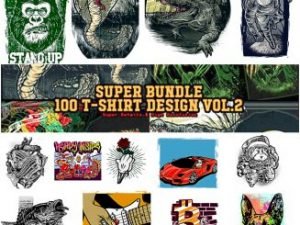 100 T-Shirt Prints Super Bundle Design vol 2