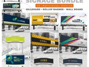 CreativeMarket Signage Template Bundle 30 Items