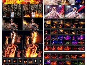 Fire And Bokeh Light Overlays