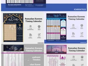 Ramadan Kareem Calendar For Fasting And Prayer Time Quide