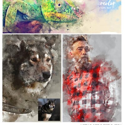 Watercolor Animated Photoshop Action