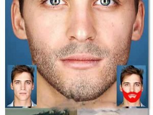 Facial Hair Photoshop Action