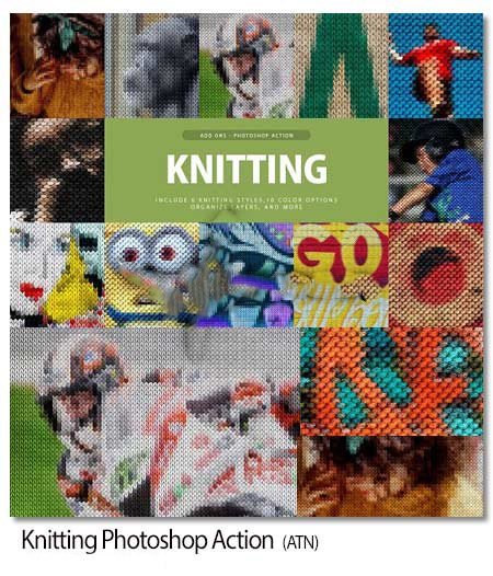 Knitting-Photoshop-Action Knitting Photoshop Action
