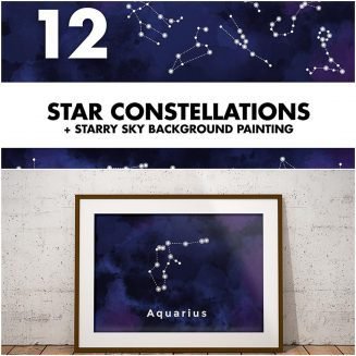 Star Constellations Vector Set