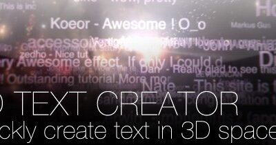 3D Text Creator v1.0 Script For After Effect