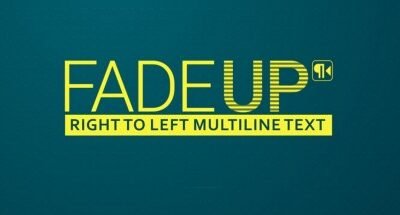 Fade Up RTL v1.52 Script For After Effect