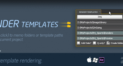 Render Templates v1.0 Script For After Effect