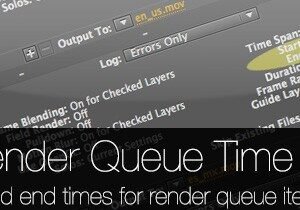 Set Render Queue Time Span v1.0 Script For After Effect