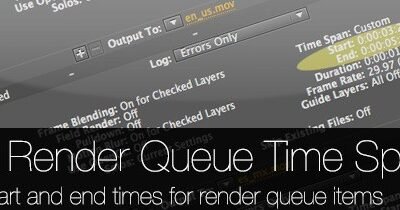 Set Render Queue Time Span v1.0 Script For After Effect