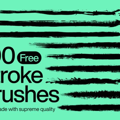 100 4K Stroke Brushes For Photoshop