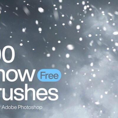 100 Snow Photoshop Brushes Textures