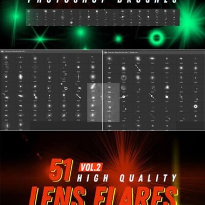105 Lens Flares Brushes For Photoshop