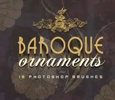 19 Baroque Ornaments Brushes For Photoshop