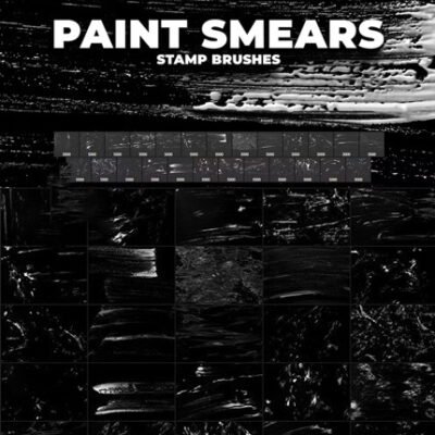 25 Paint Smears Photoshop Brushes