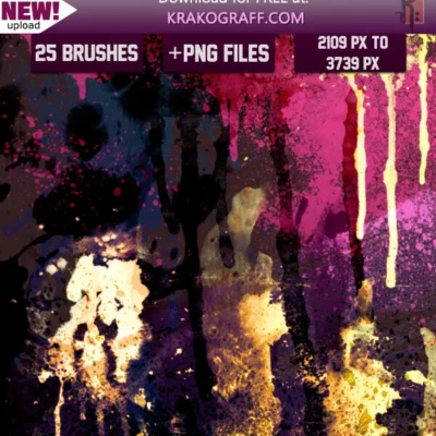 25 Watercolor Ink Photoshop Brushes