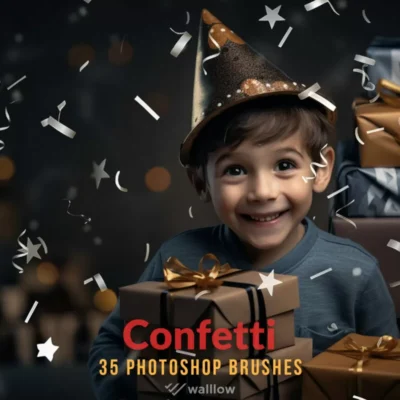 35 Confetti Photoshop Brushes