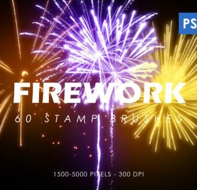 60 Firework Stamp Brushes