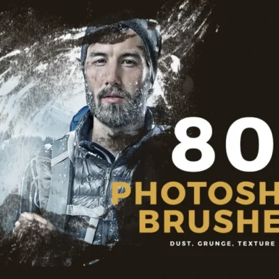 80 Dust Grunge Texture Photoshop Brushes