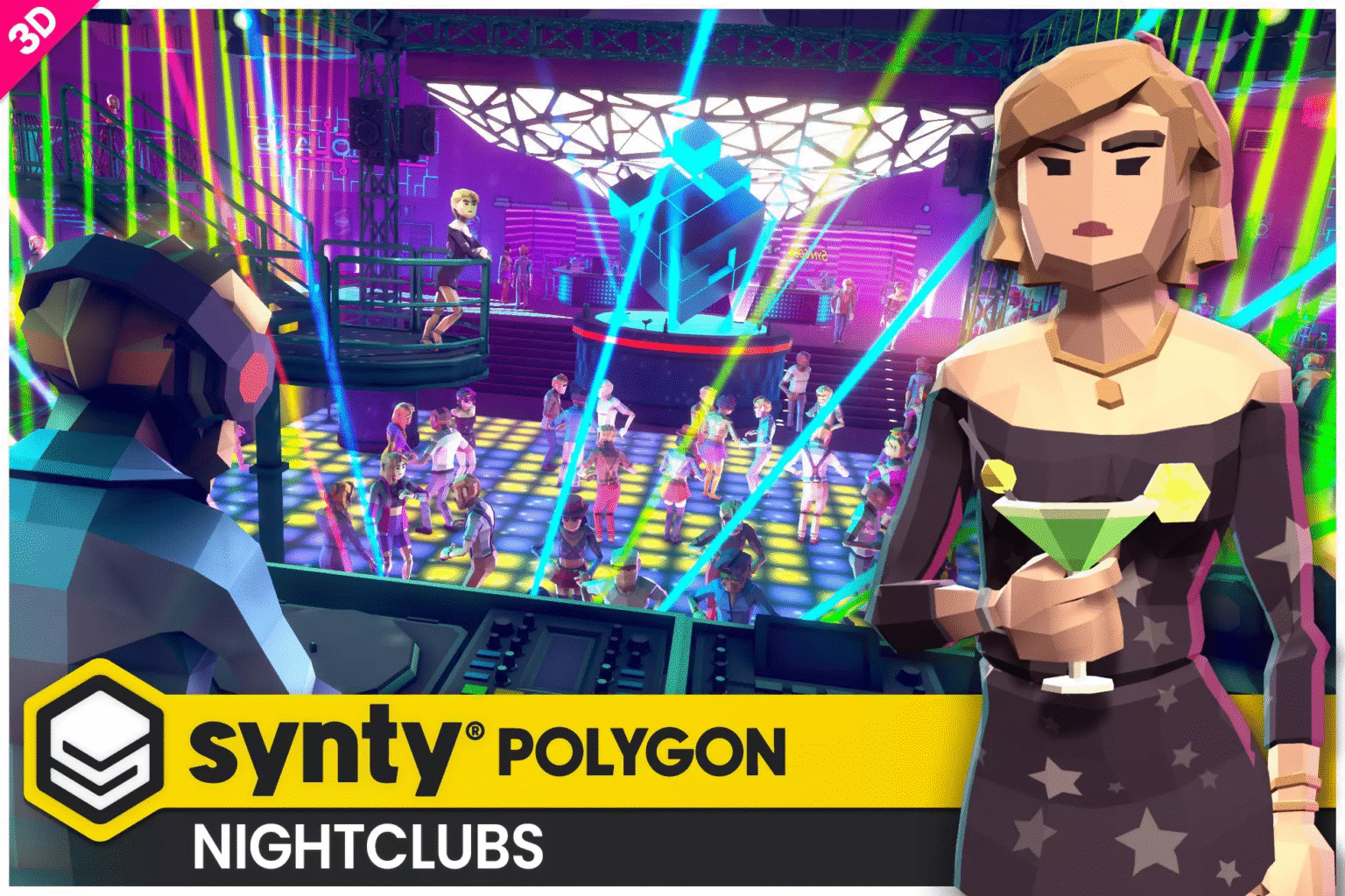 Unity Asset Polygon Nightclubs Low Poly 3D Art unity package | visualstorms