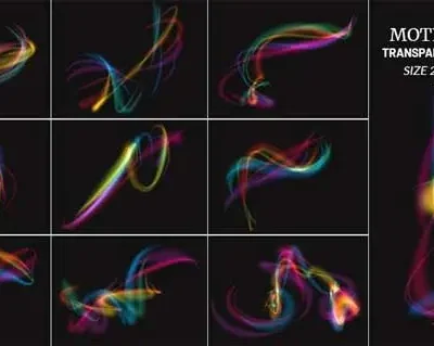 Abstract Motion Light Brushes Collection For Photoshop