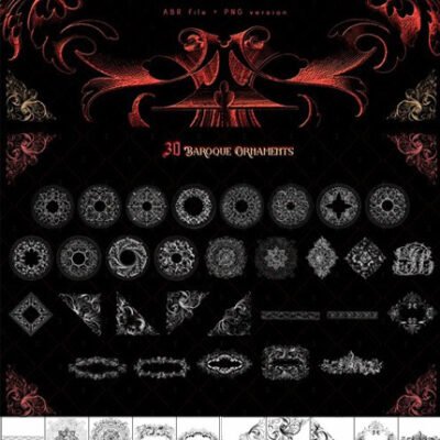 Angle Ornaments Brushes For Photoshop