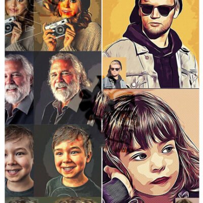 Comic Book And Vector Painting Action