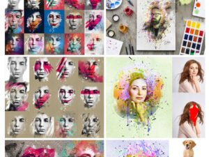 CreativeMarket Art Photo Template And Paint Action