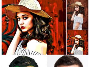 CreativeMarket Cartoon Effect Photoshop Action atn