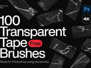 Transparent Tape Brushes For Photoshop