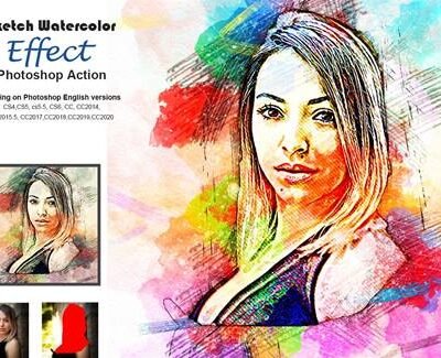 CreativeMarket Sketch Watercolor Effect PS Action