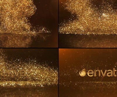 Gold Rain Luxury Logo Reveal