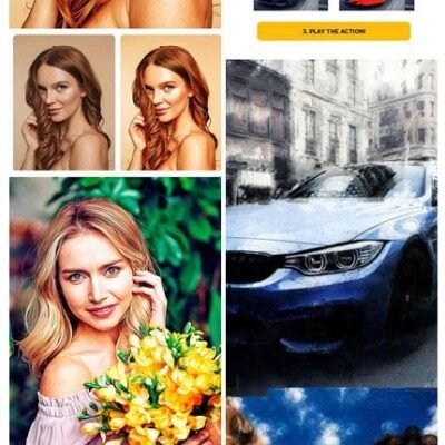GraphicRiver 2 Vector Oil And Dry Brush Paint Action