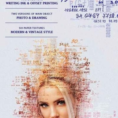 GraphicRiver Manuscript Numeric Photoshop Action