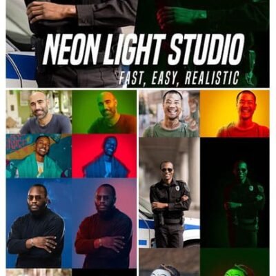 GraphicRiver Neon Light Studio Photoshop Action